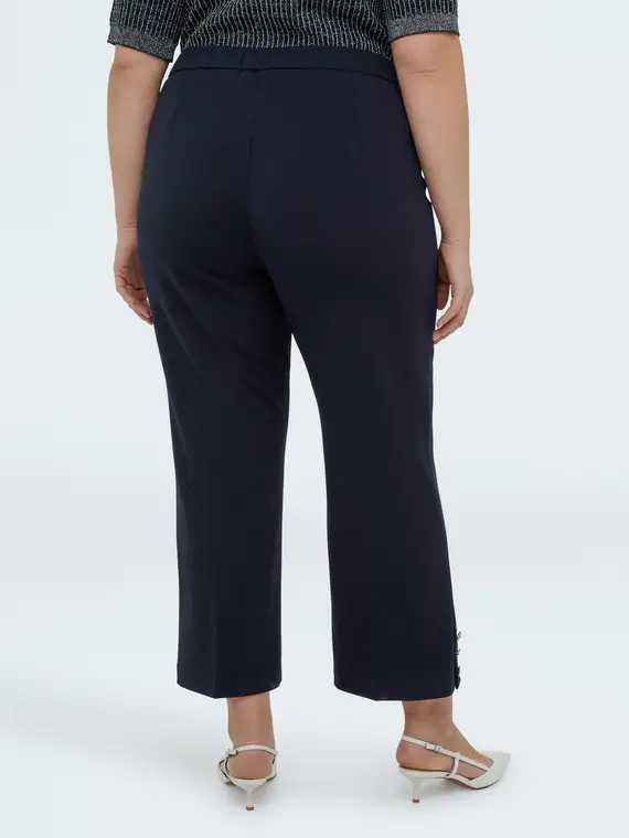 Pantaloni cropped in tessuto stretch Donna, Blu (44-46 IT) miniatura 2