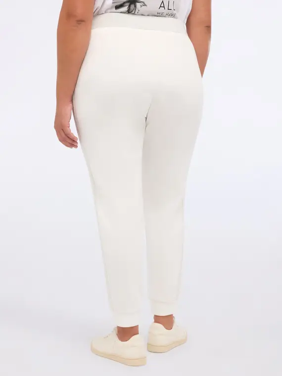 Pantaloni Jogger in tessuto scuba Donna, Bianco (60-62 IT) miniatura 2