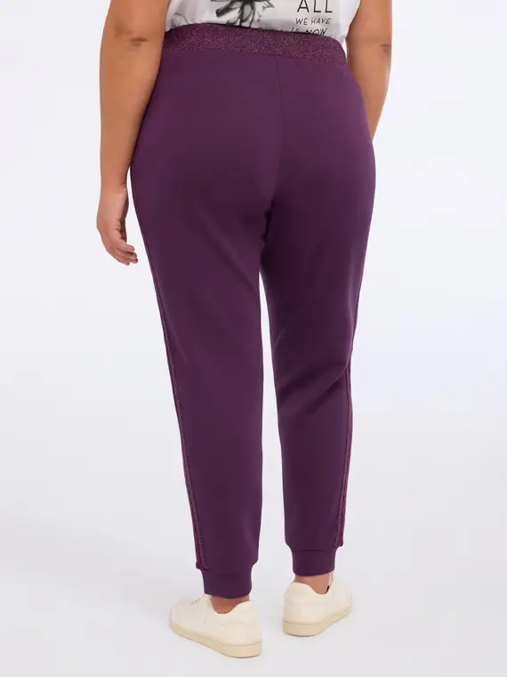Pantaloni Jogger in tessuto scuba Donna, Viola (60-62 IT) miniatura 2