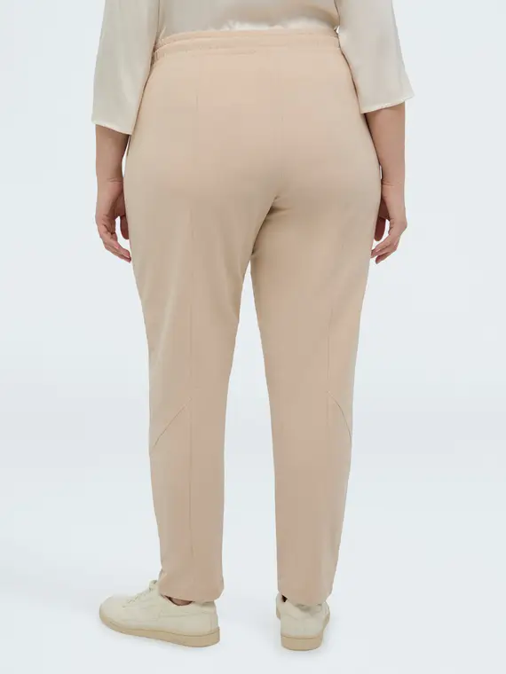 Pantaloni joggers in felpa con coulisse Donna, Beige (60-62 IT) miniatura 2