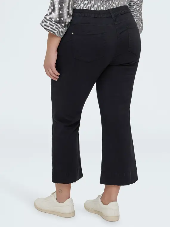 Pantaloni Kick Flare flare in cotone Donna, Nero (56 IT) miniatura 2