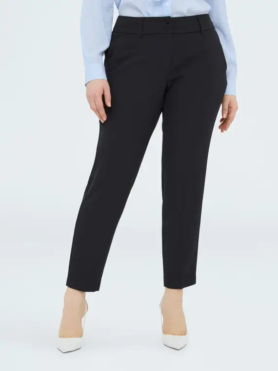 Pantaloni New York in tessuto stretch Donna, Nero (56 IT)