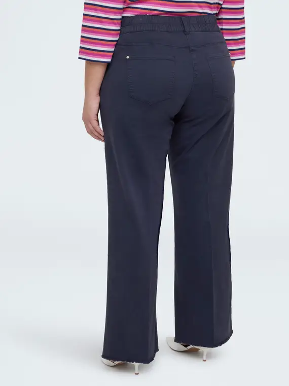 Pantaloni Straight Fit in cotone Donna, Blu (58 IT) miniatura 2