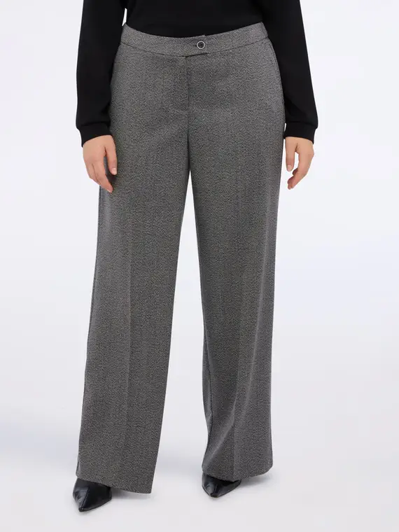 Pantaloni Wide Leg Donna, Grigio (50 IT)