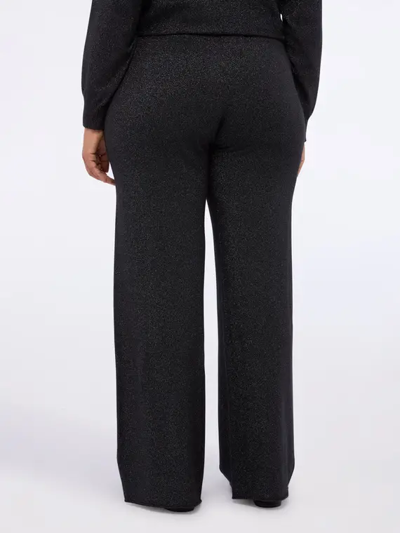 Pantaloni Wide Leg in maglia Donna miniatura 2