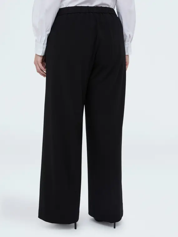 Pantaloni Wide Leg in tessuto stretch Donna, Nero (60-62 IT) miniatura 2