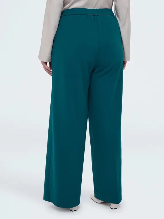 Pantaloni Wide Leg in tessuto stretch Donna, Ottanio (56-58 IT) miniatura 2