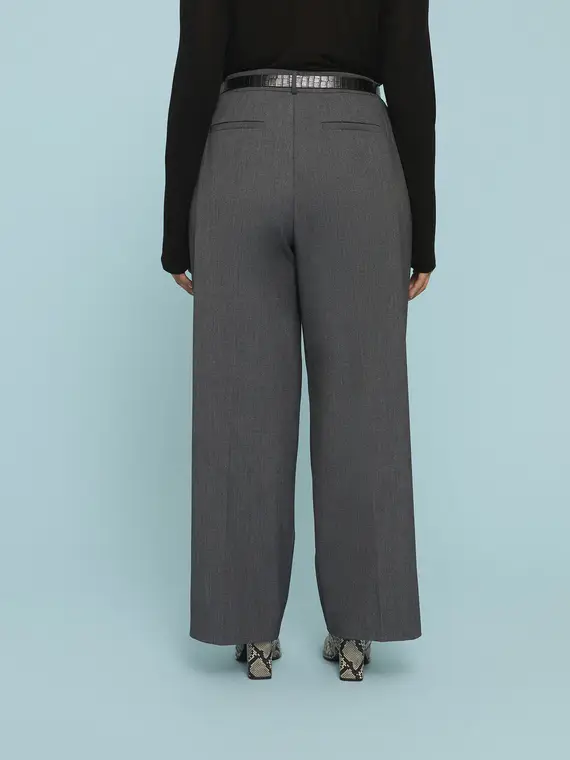 Pantaloni Wide Leg sartoriali Donna, Grigio (48 IT) miniatura 2