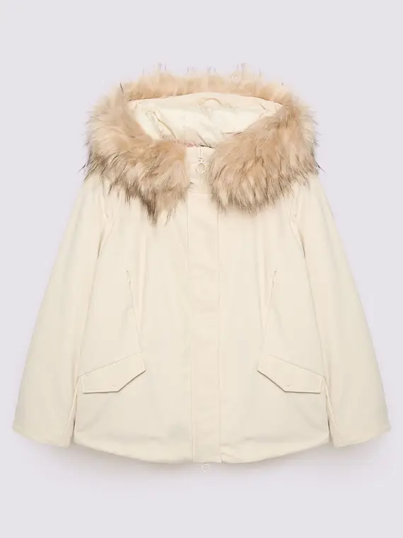 Piumino con cappuccio e bordatura Donna, (50 IT)