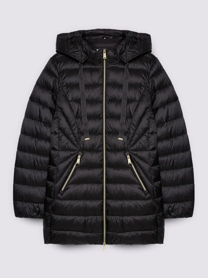 Piumino lungo con cappuccio staccabile Donna, (58 IT)