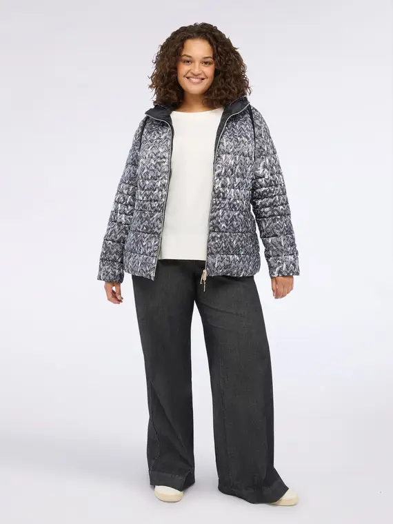 Piumino reversibile con cappuccio removibile Donna, Grigio (46 IT) miniatura 3