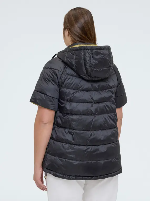 Piumino reversibile con maniche corte Donna, Nero (60-62 IT) miniatura 2