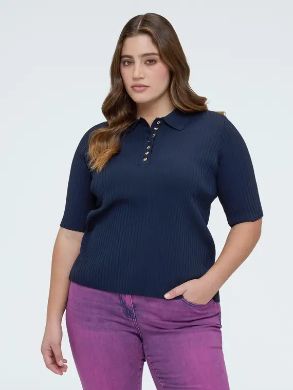 Fiorella Rubino Polo Donna Blu 4246415 miniatura 2