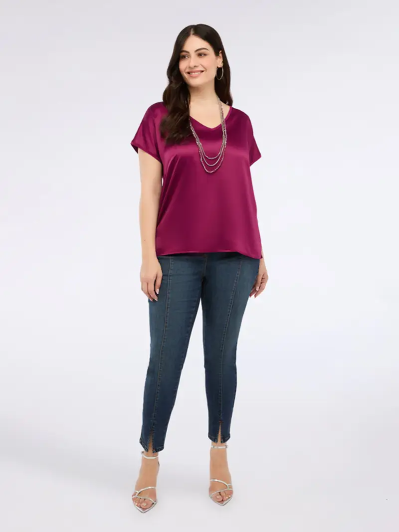 Fiorella Rubino T-shirt Donna Bordeaux 1294565 miniatura 2