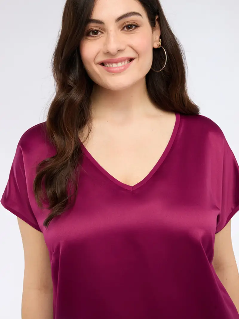 Fiorella Rubino T-shirt Donna Bordeaux 1294565 miniatura 3