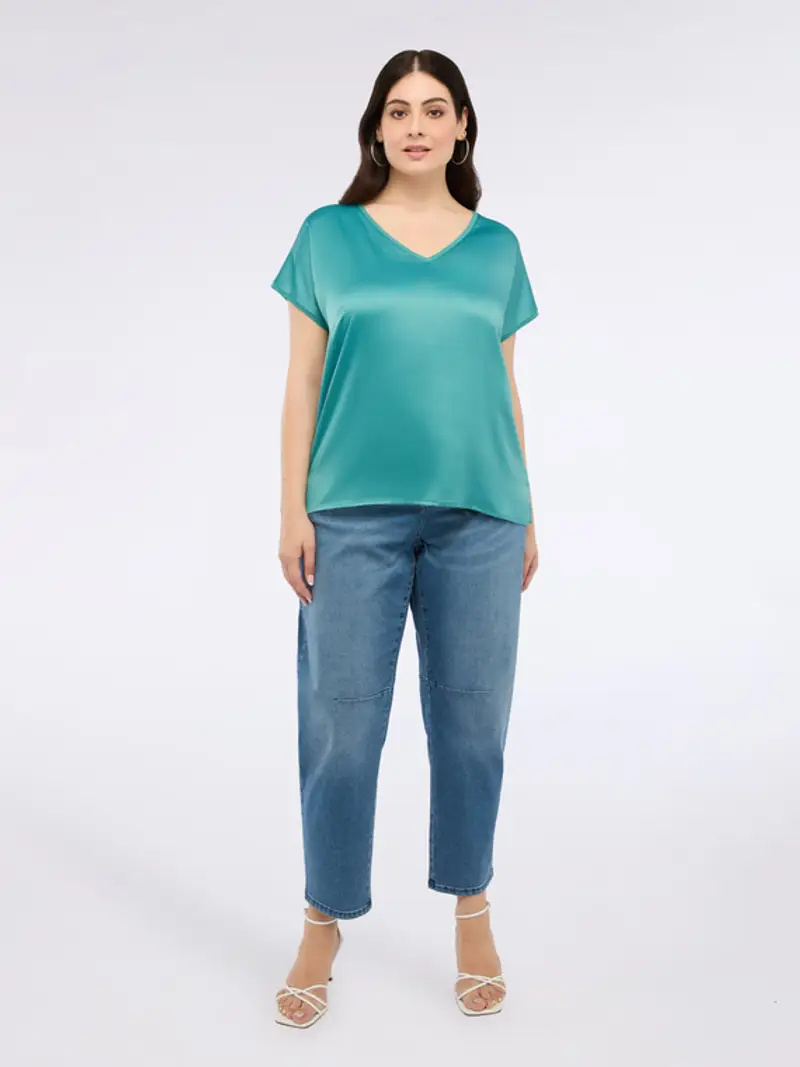 Fiorella Rubino T-shirt Donna Ottanio 1294566 miniatura 3