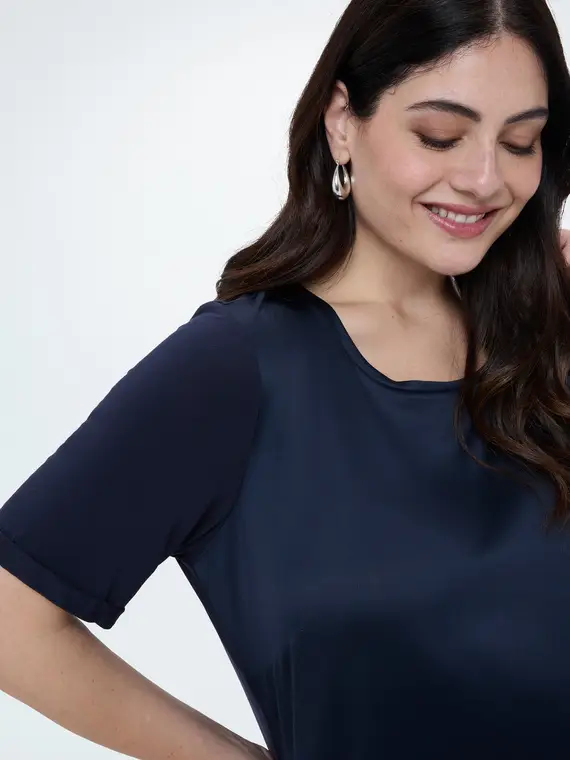 Fiorella Rubino T-shirt Donna Blu 4246353 miniatura 3