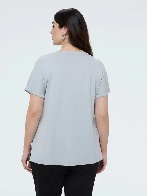 Fiorella Rubino T-shirt Donna Grigio 4246352 miniatura 2