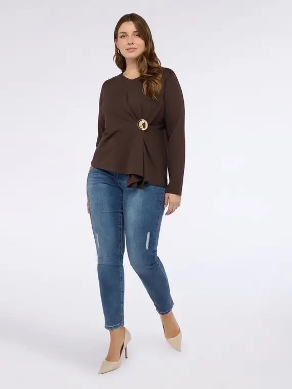 Fiorella Rubino T-shirt Donna Marrone 3571703 miniatura 3