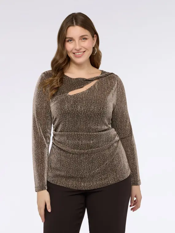 Fiorella Rubino T-shirt Donna Marrone 3843825 miniatura 3