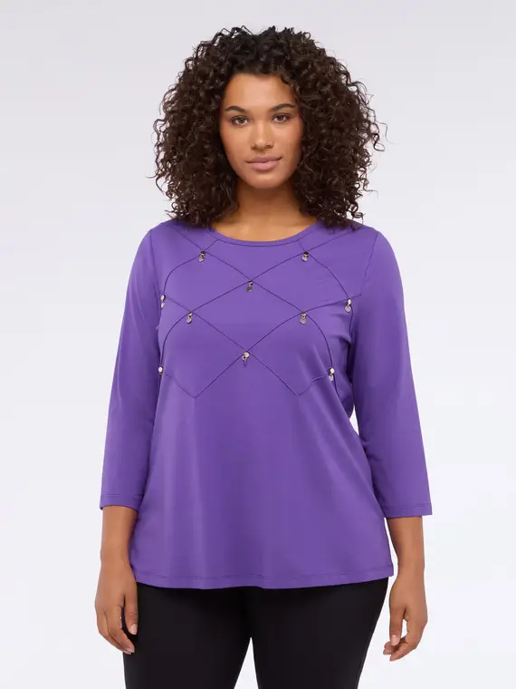 Fiorella Rubino T-shirt Donna Viola 3528983 miniatura 3