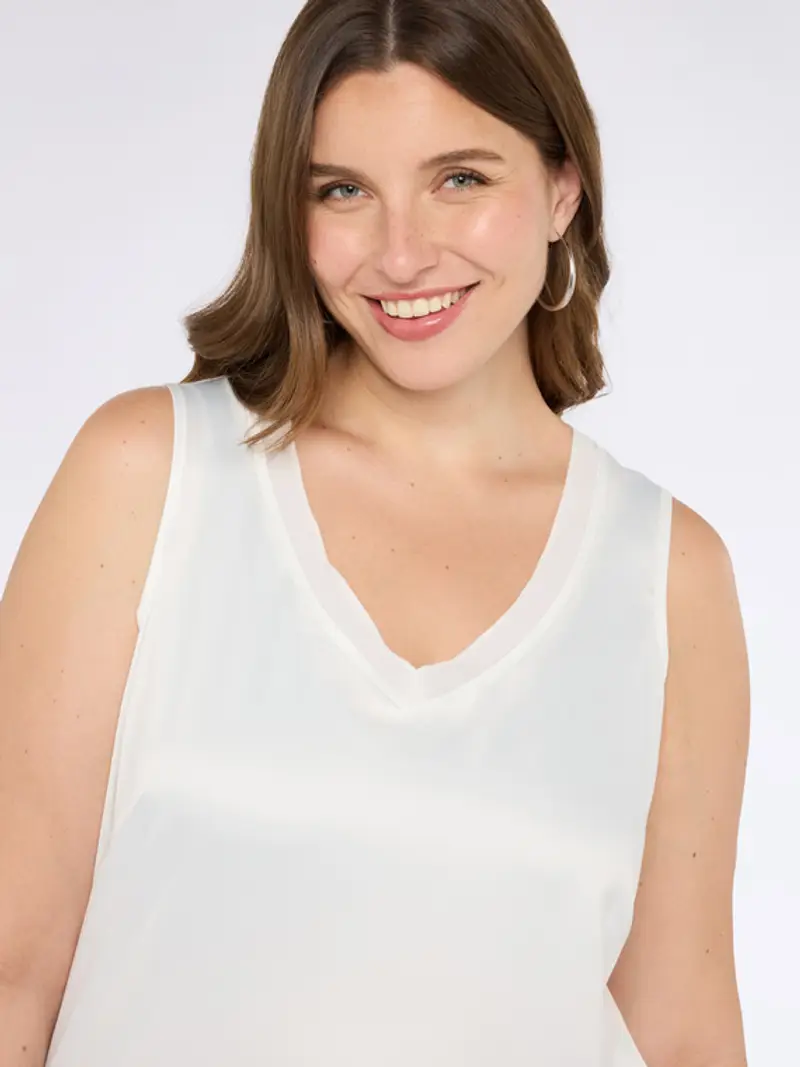 Fiorella Rubino Top Donna Bianco 1144565 miniatura 3