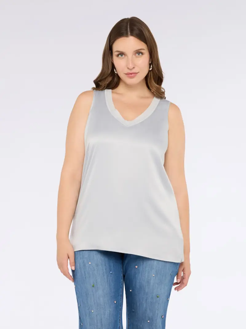 Fiorella Rubino Top Donna Grigio 1294558