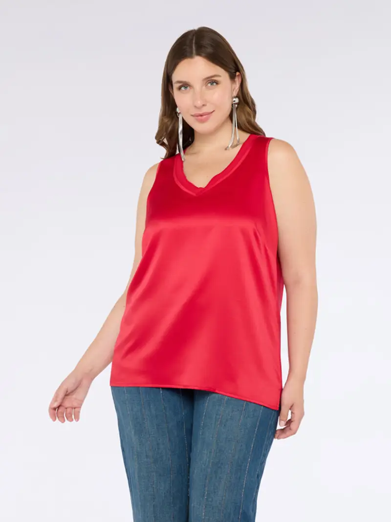 Fiorella Rubino Top Donna Rosso 1294574 miniatura 2