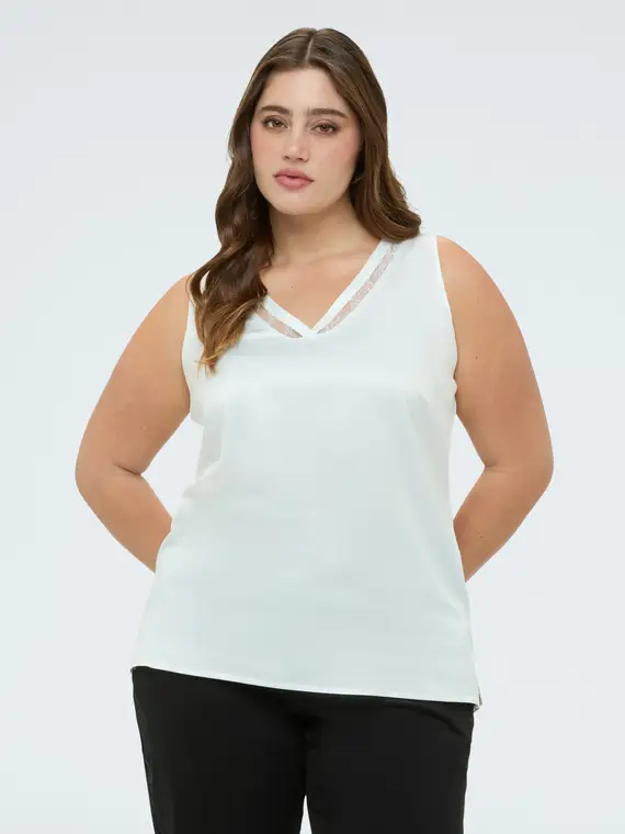 Fiorella Rubino Top Donna Bianco 4246347
