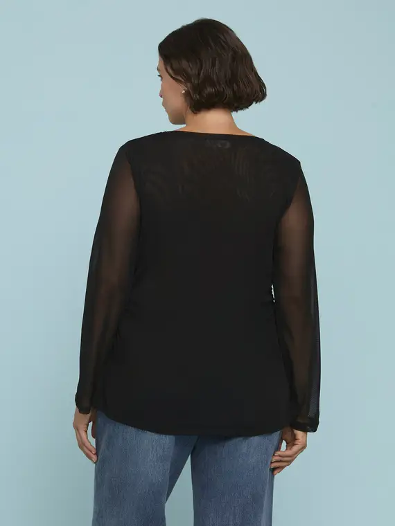 Fiorella Rubino Top Donna Nero 2811215 miniatura 2