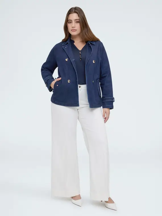 Fiorella Rubino Trench Donna Blu 4246313 miniatura 3