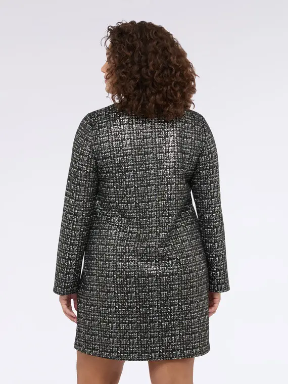 Vestito corto linea ad A Donna, Nero (46 IT) miniatura 2