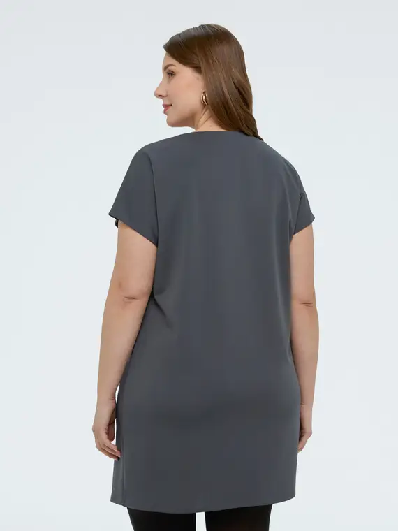 Vestito in Punto Milano con fiocchetti Donna, Grigio (44-46 IT) miniatura 3