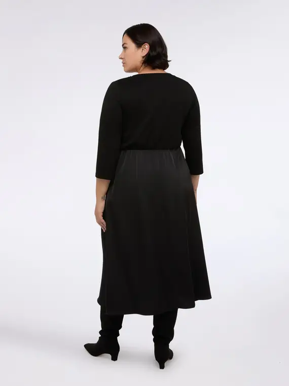 Vestito PRETTY ibrido con scollo a V Donna, Nero (58 IT) miniatura 2