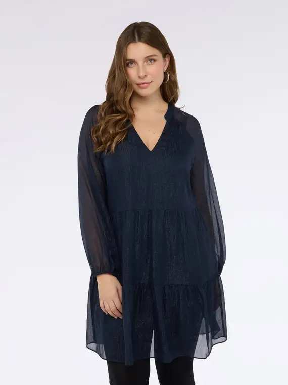 Vestito SMILE in lurex Donna, Blu (58 IT) miniatura 3