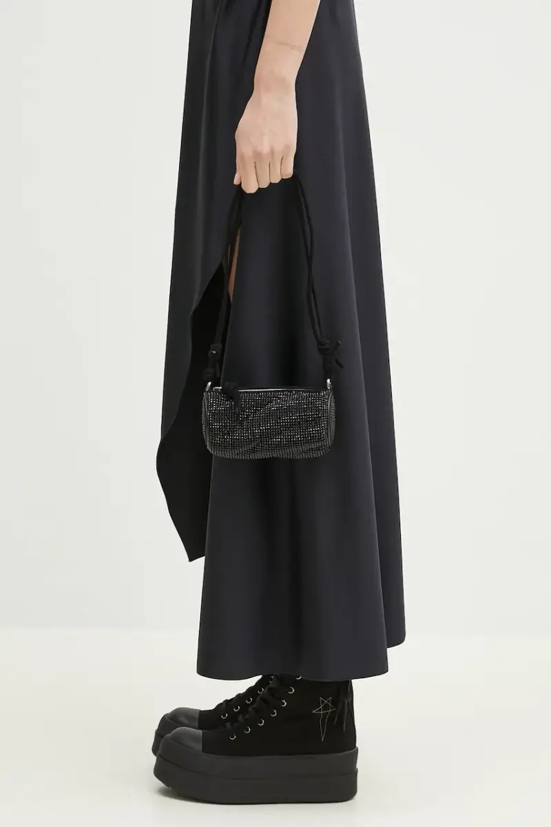 borsetta Suede Rhinestone Micro Mella colore nero U01FMASL005LE05BK01