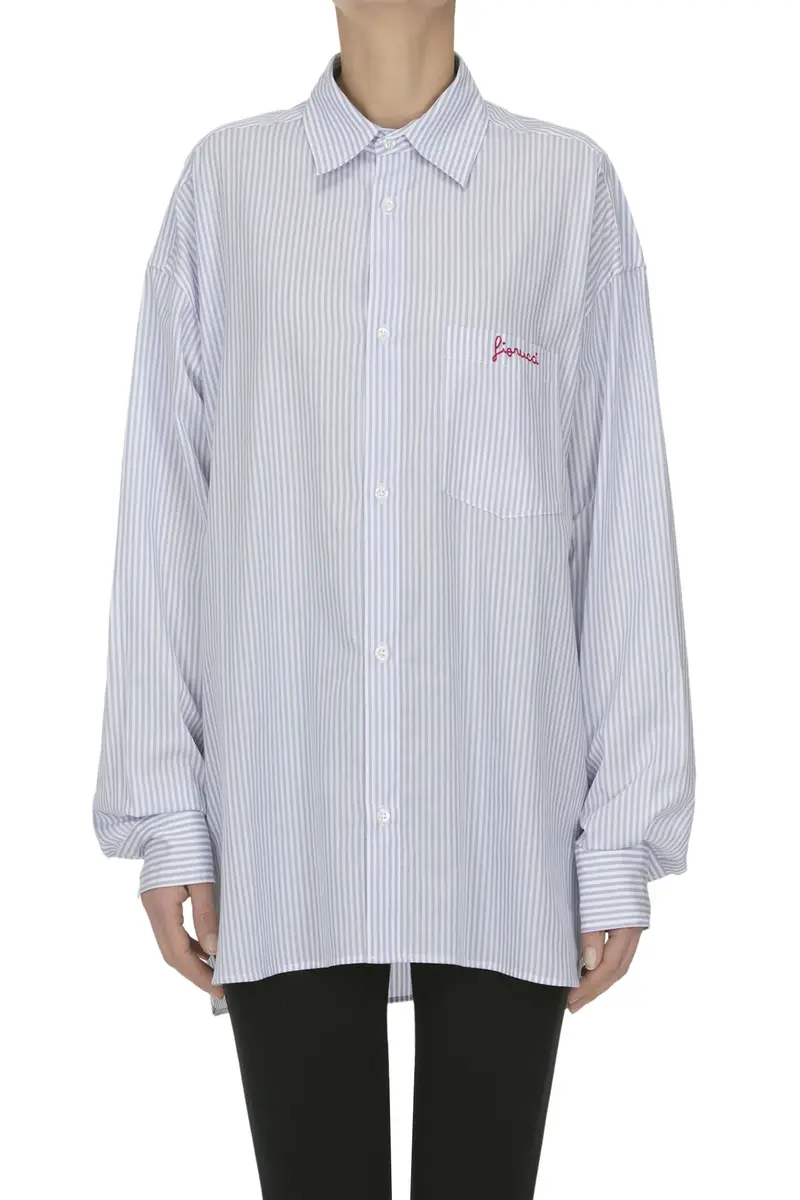 Camicia in cotone a righe