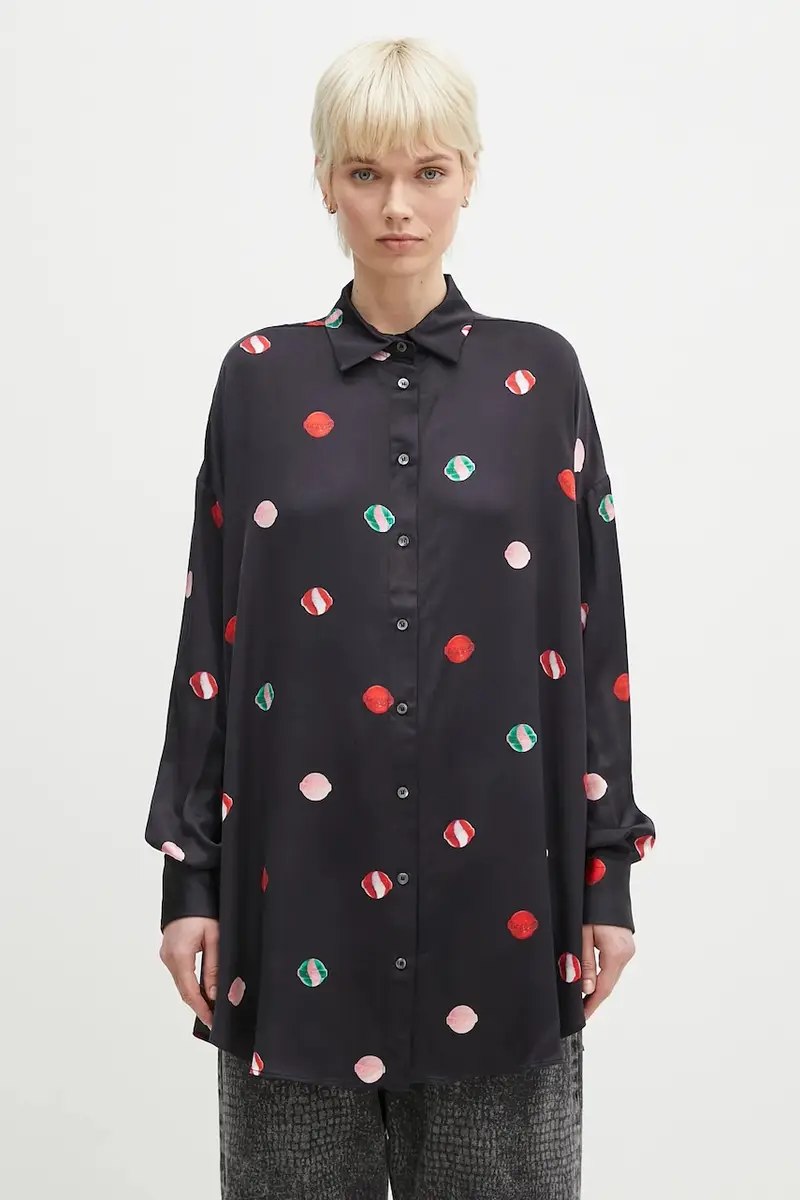 camicia Lollipop Print donna colore nero W02SPTLO285VI01BK03