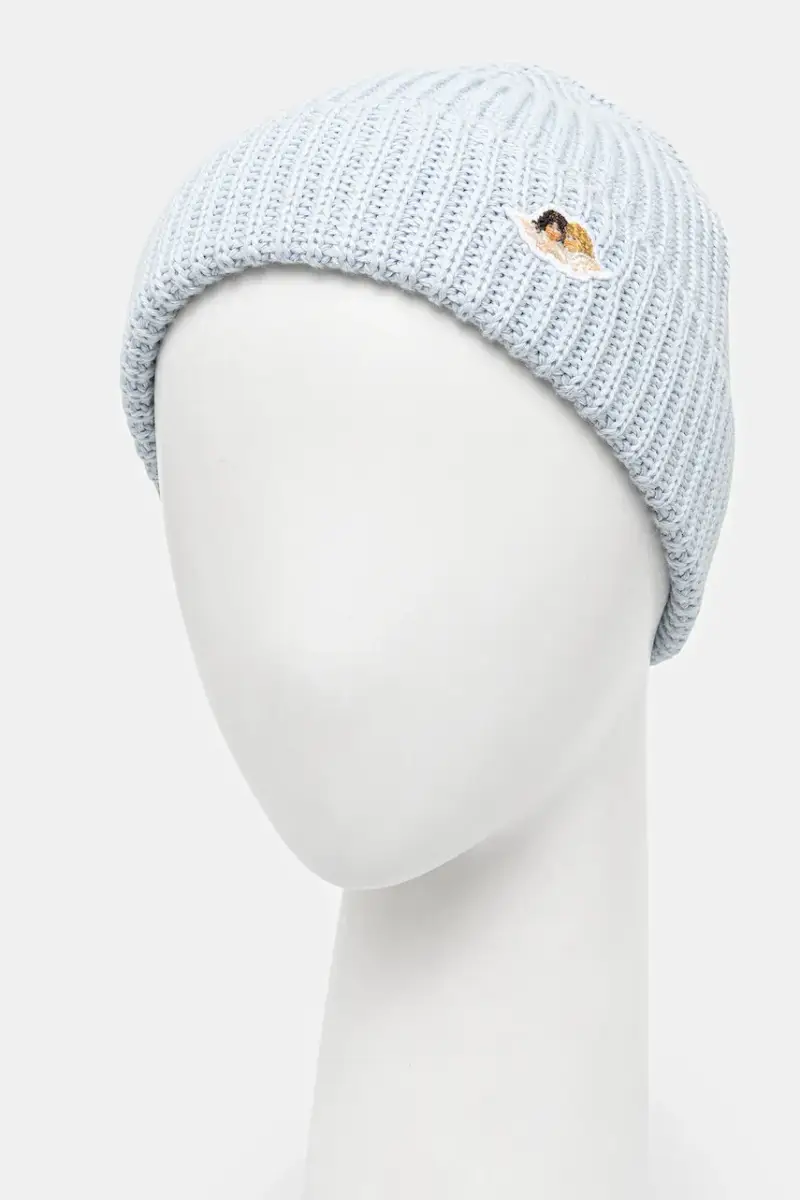 cappello con lana Angel Patch colore blu W02FPAHA216KN03BL02 miniatura 2