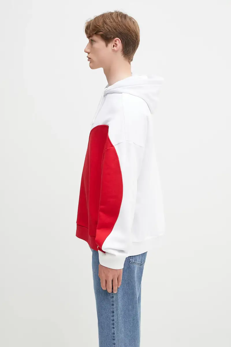 felpa in cotone Heart Relaxed Fit Rosso miniatura 3