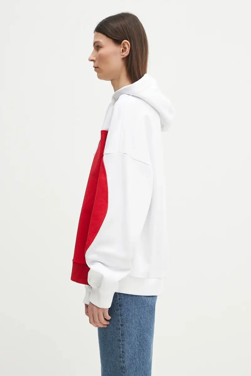 felpa in cotone Heart Relaxed Fit Rosso miniatura 4