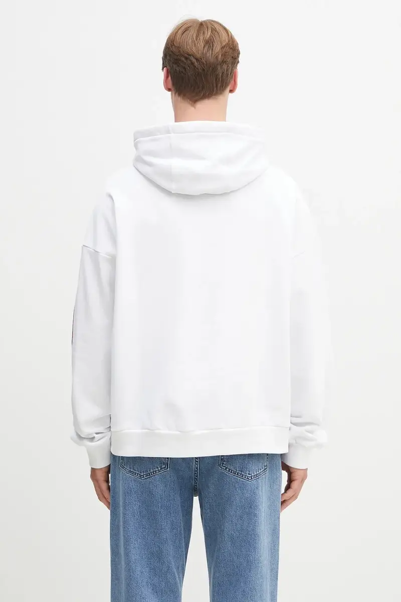 felpa in cotone Heart Relaxed Fit Rosso miniatura 5