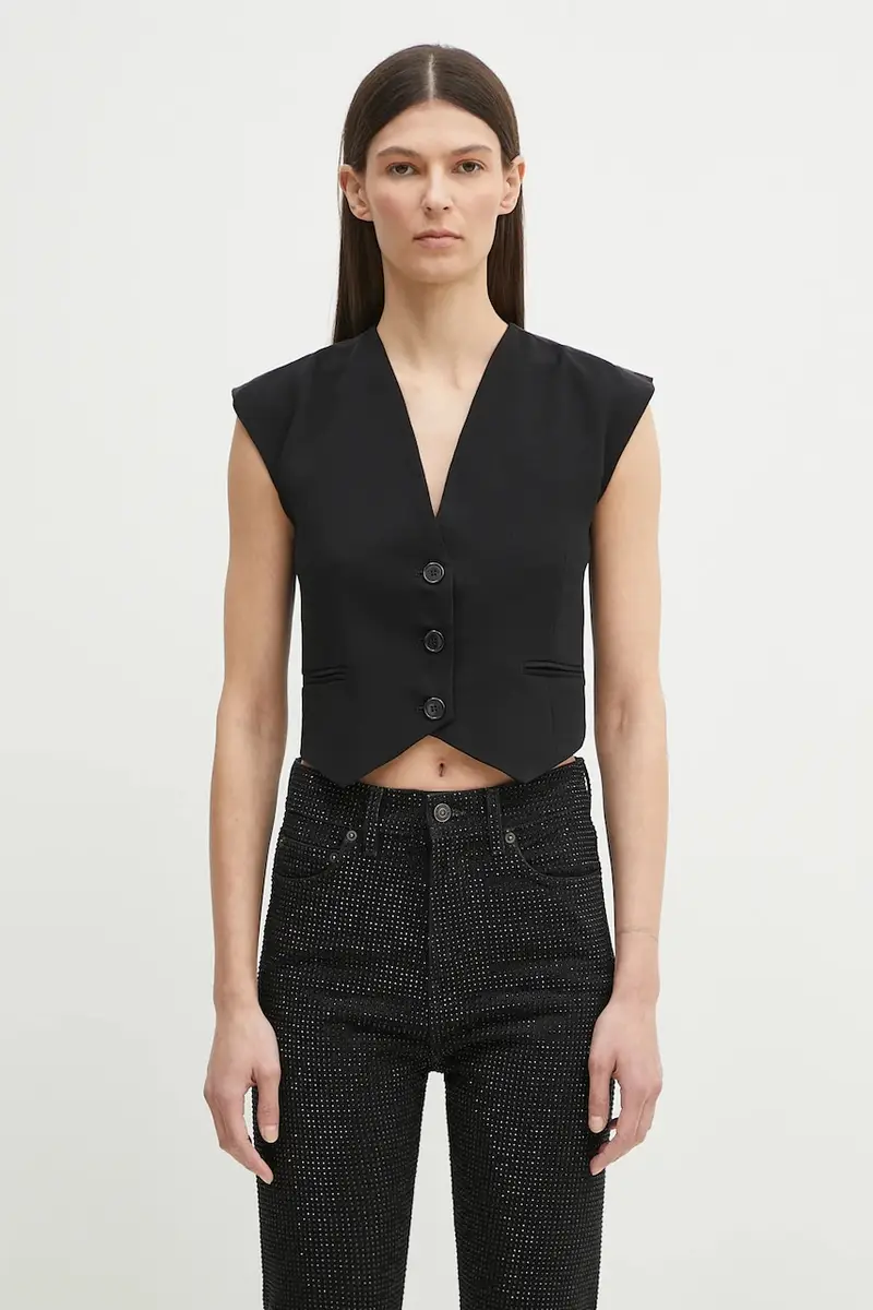 gilet Embroidered colore nero W02SPTSL289PL02BK01