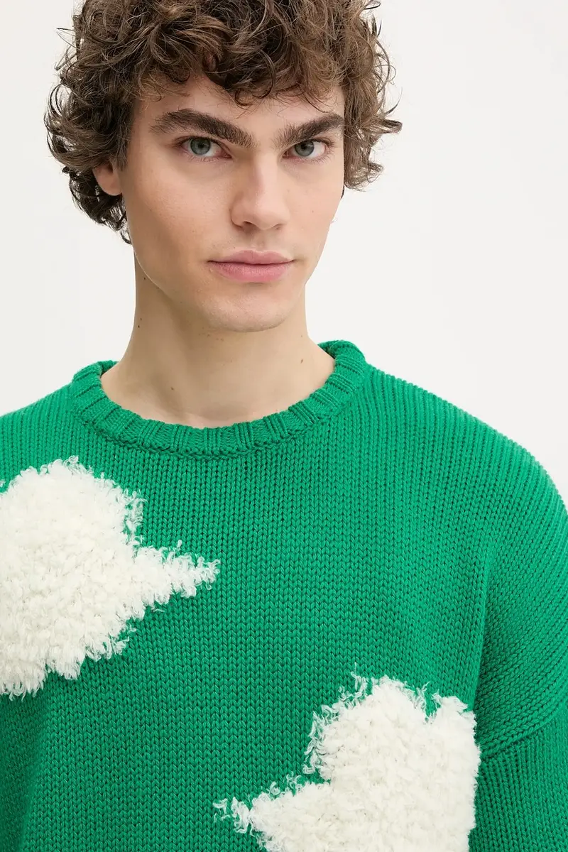 maglione in lana Cloud Sweater uomo colore verde U02SPKSW335KN03GN02 miniatura 4