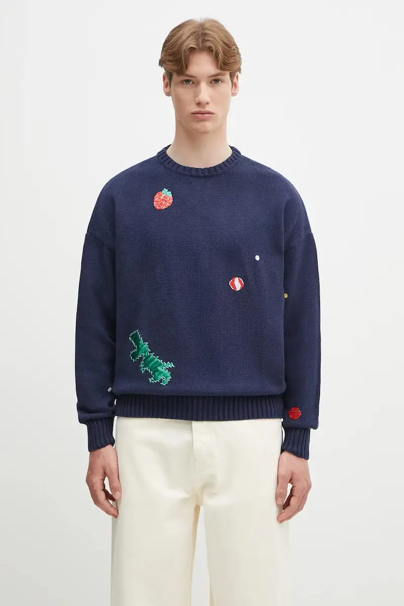 maglione in misto lana Multipatch Dinosaur Blu navy