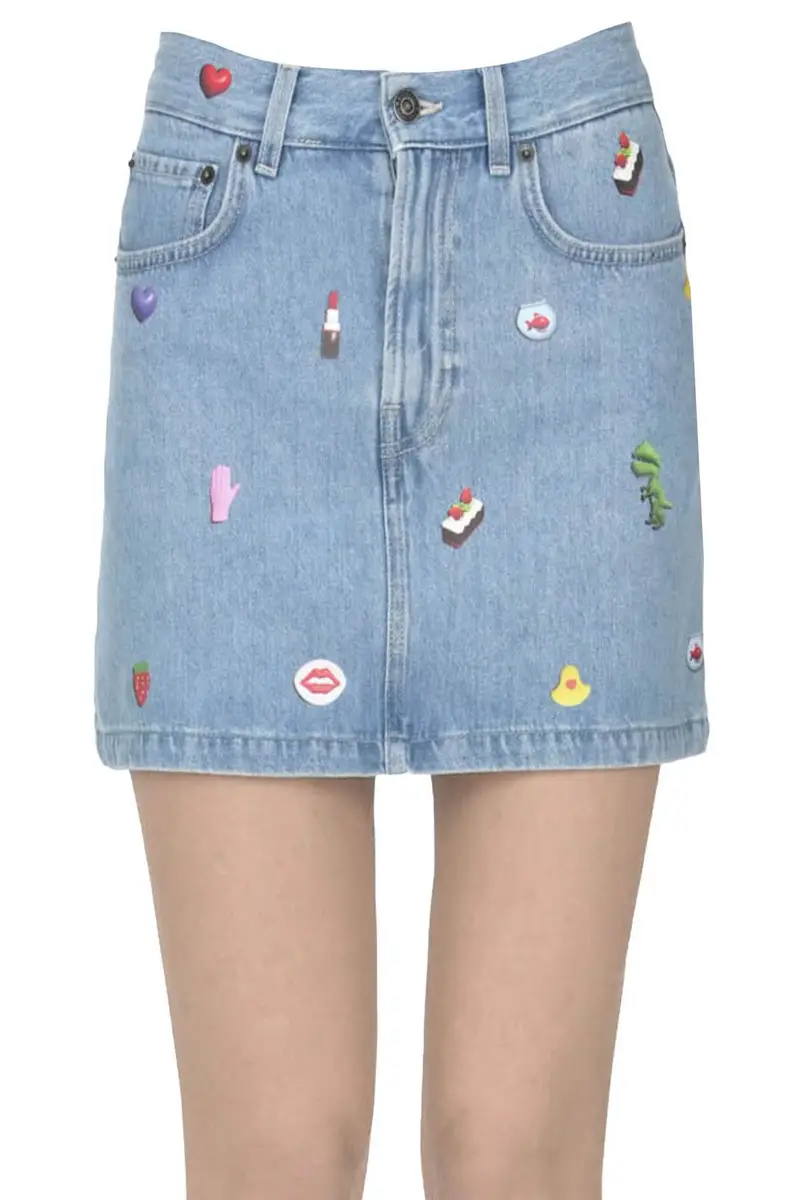Mini gonna in denim