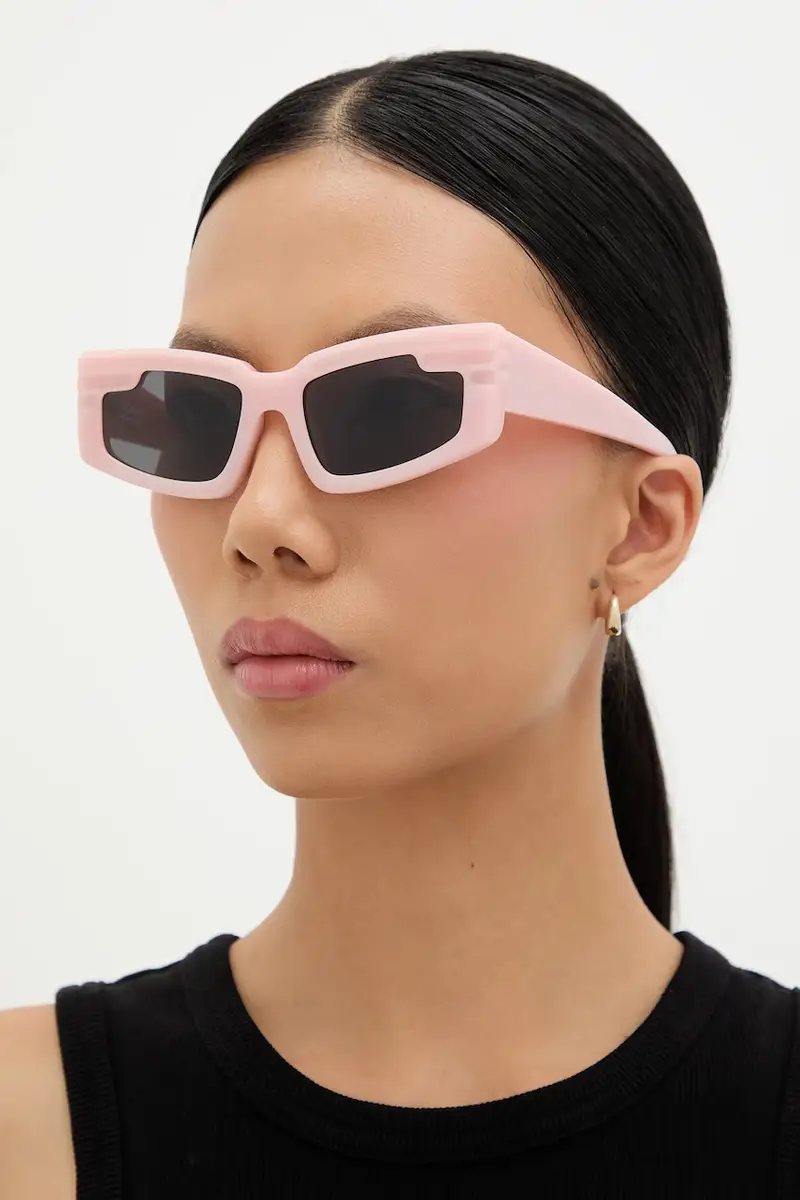 occhiali da sole Rectangular Wing Rosa
