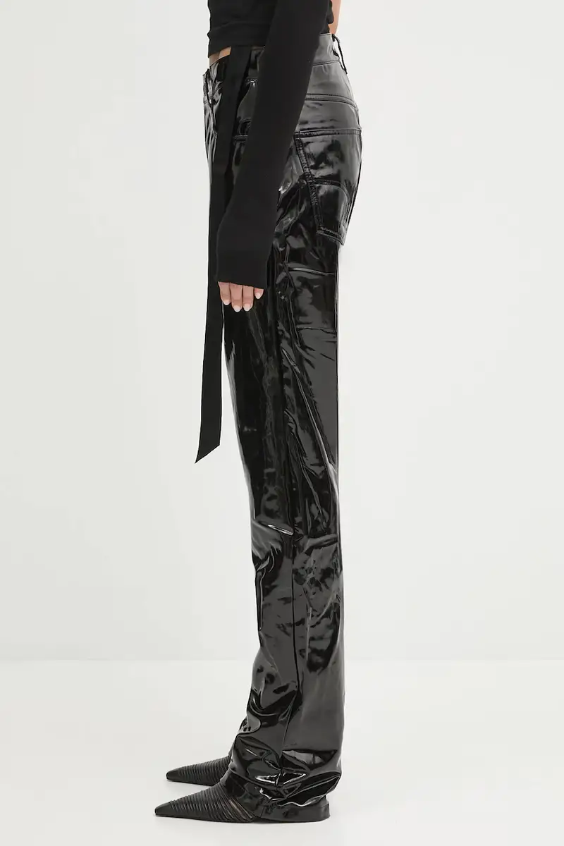 pantaloni Stretch Vinyl Straight Fit donna colore nero W25PFBPA014VN02BK01 miniatura 2