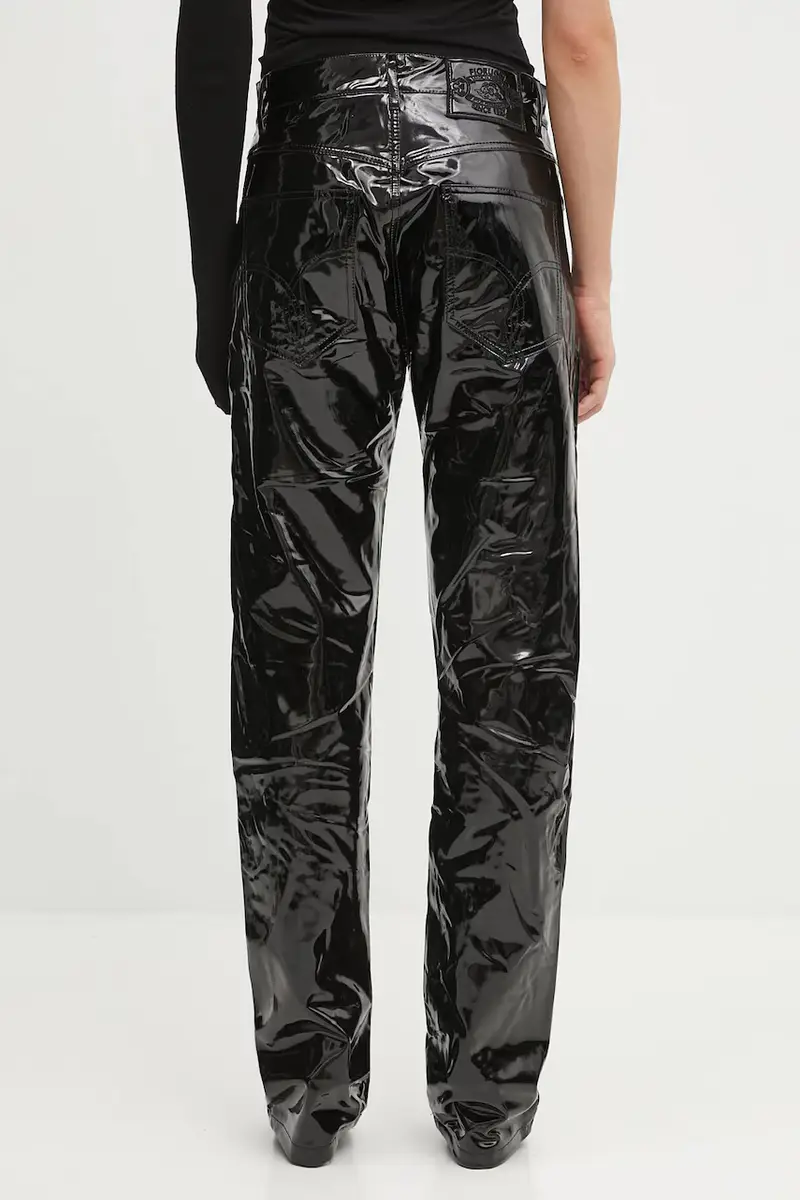 pantaloni Stretch Vinyl Straight Fit donna colore nero W25PFBPA014VN02BK01 miniatura 3