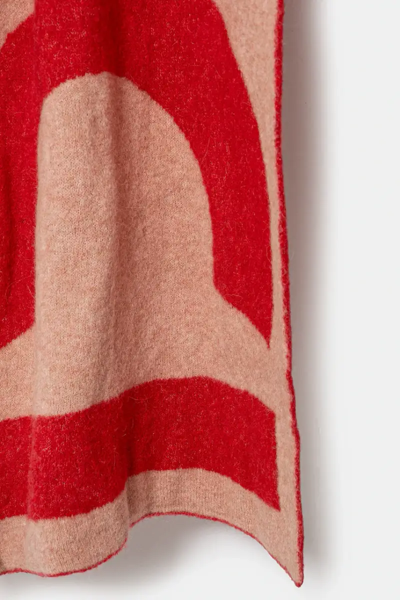 sciarpa con aggiunta di lana Alpaca Scarf Rosso miniatura 2